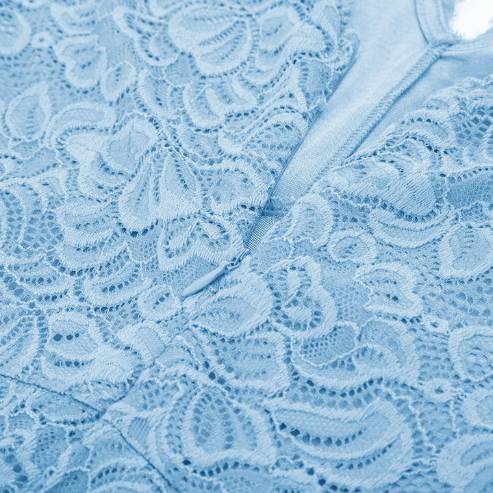 Formal Dresses for Wedding Guest Blue Lace Cocktail Dre