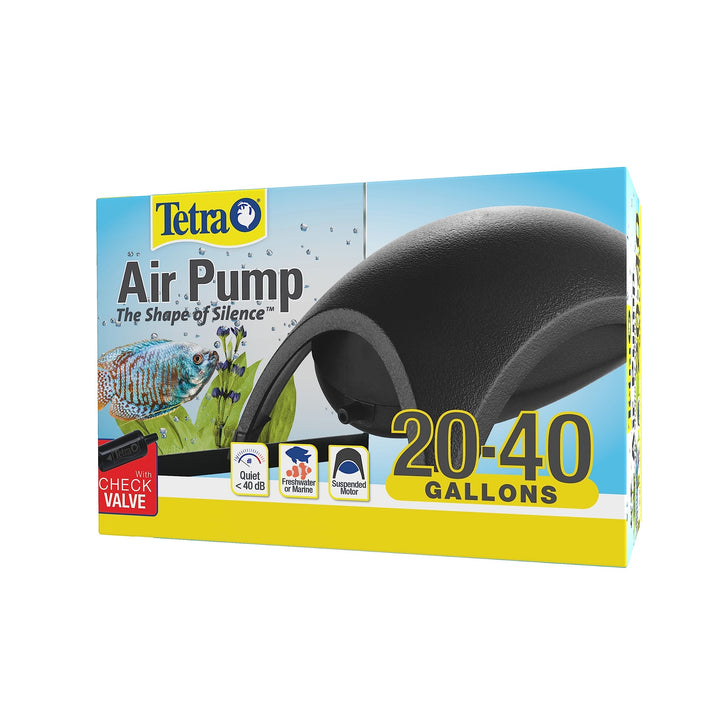 Whisper Aquarium Air Pump for Fish Tanks 20 to 40 Gallons, Quiet Powerful Airflow