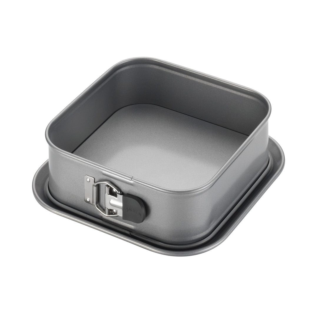 Advanced Nonstick Springform Baking Pan / Nonstick Springform Cake Pan, Square - 9 Inch, Gray