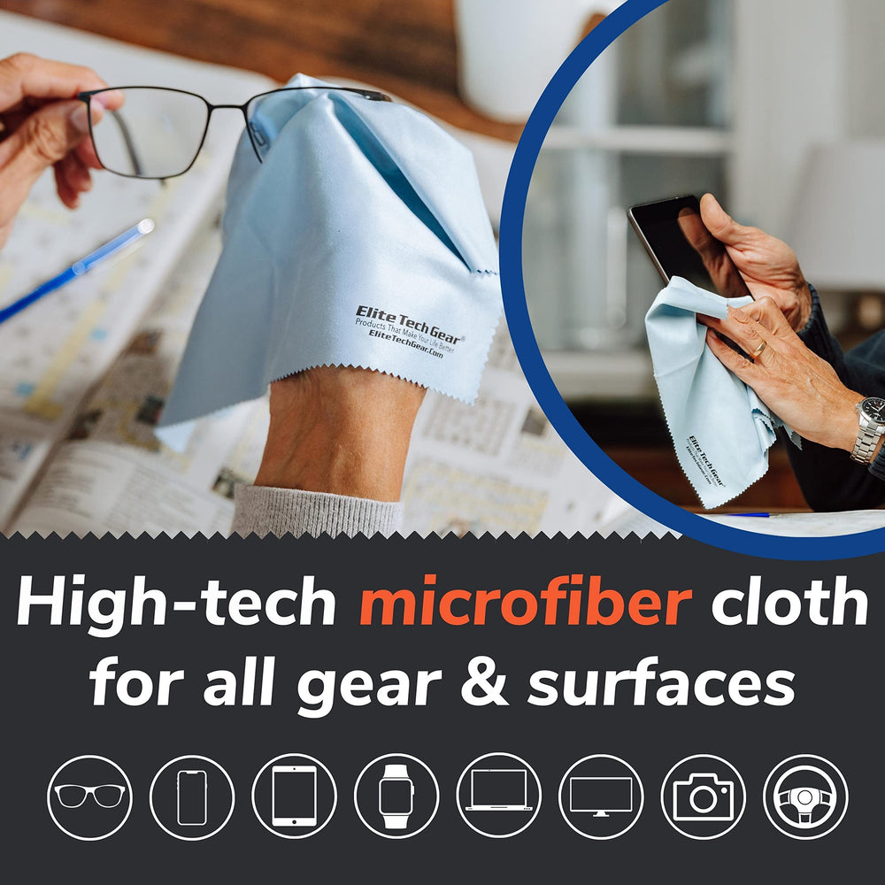 Elite Tech Gear Microfiber Cloth - 4-Pack, 12 x 12 Over