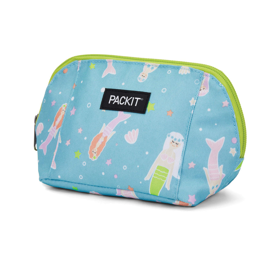 Freezable Snack Bag, Mermaids, Built with EcoFreeze Technology, Foldable, Reusable, Zip Closure Locks in Cool Dry Air, for all Ages, and Fresh Snacks On the Go