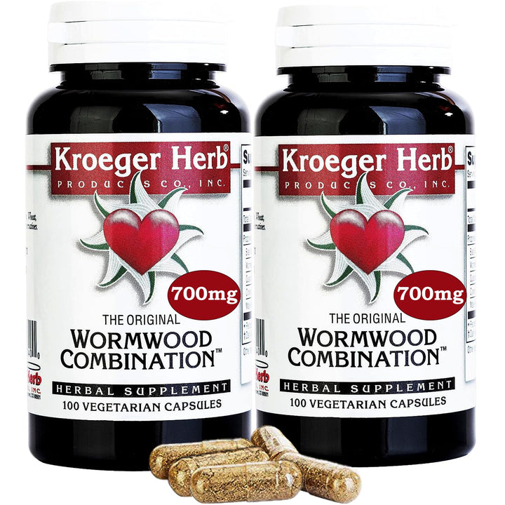 2 Pack -Kroeger Wormwood Combination, 100 V-Cap