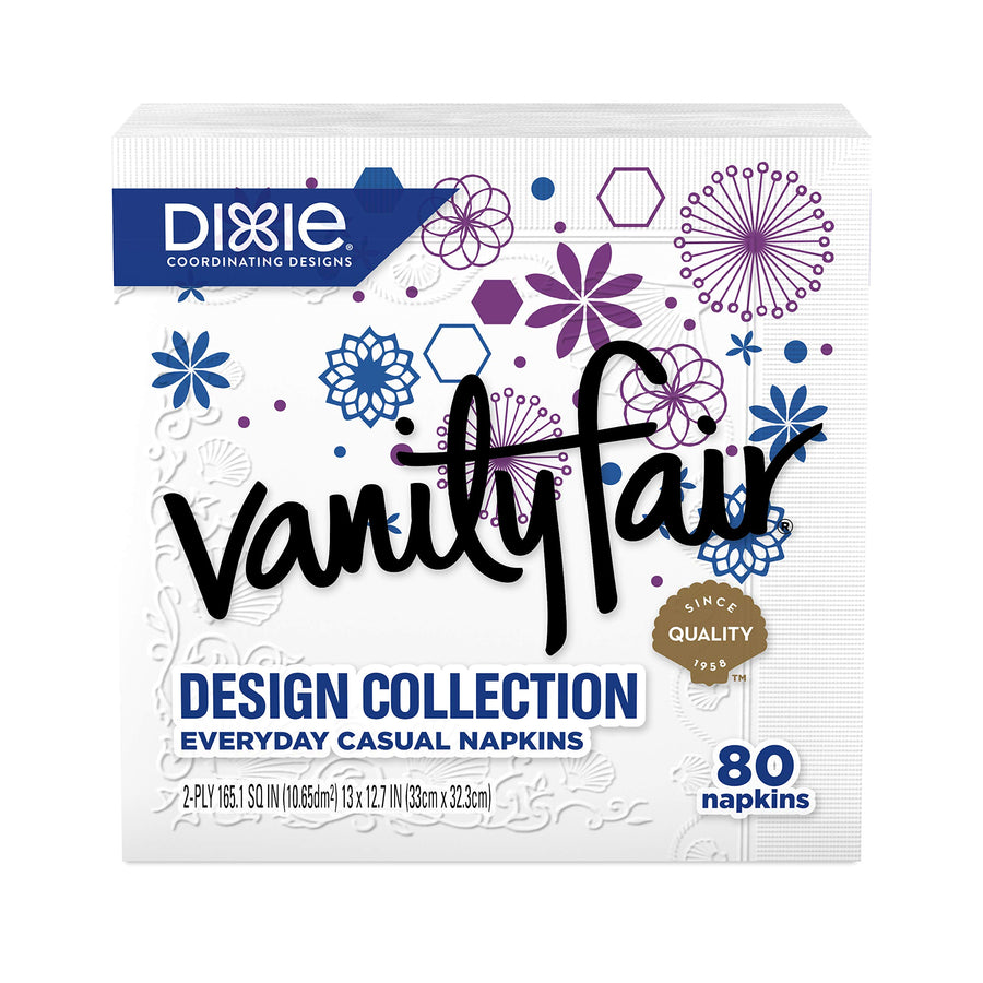 80 Count : Vanity Fair Everyday Napkin - 80 ct