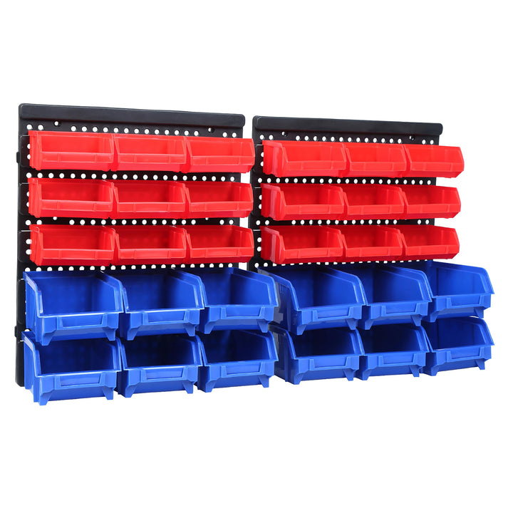 MaxWorks 80694 30-Bin Wall Mount Parts Rack/Storage for your Nuts, Bolts, Screws, Nails, Beads, Buttons, Other Small Parts