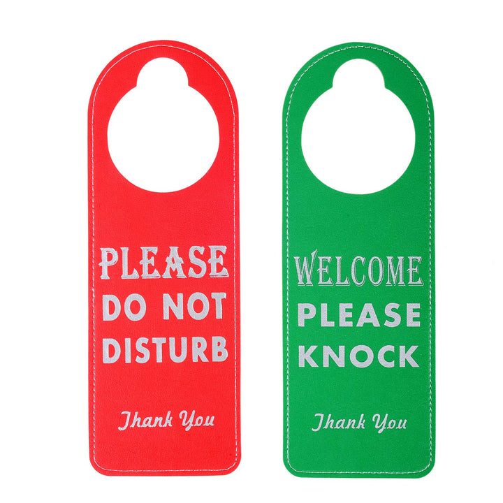 Kichwit Do Not Disturb Door Hanger Sign, 2 Pack Please 