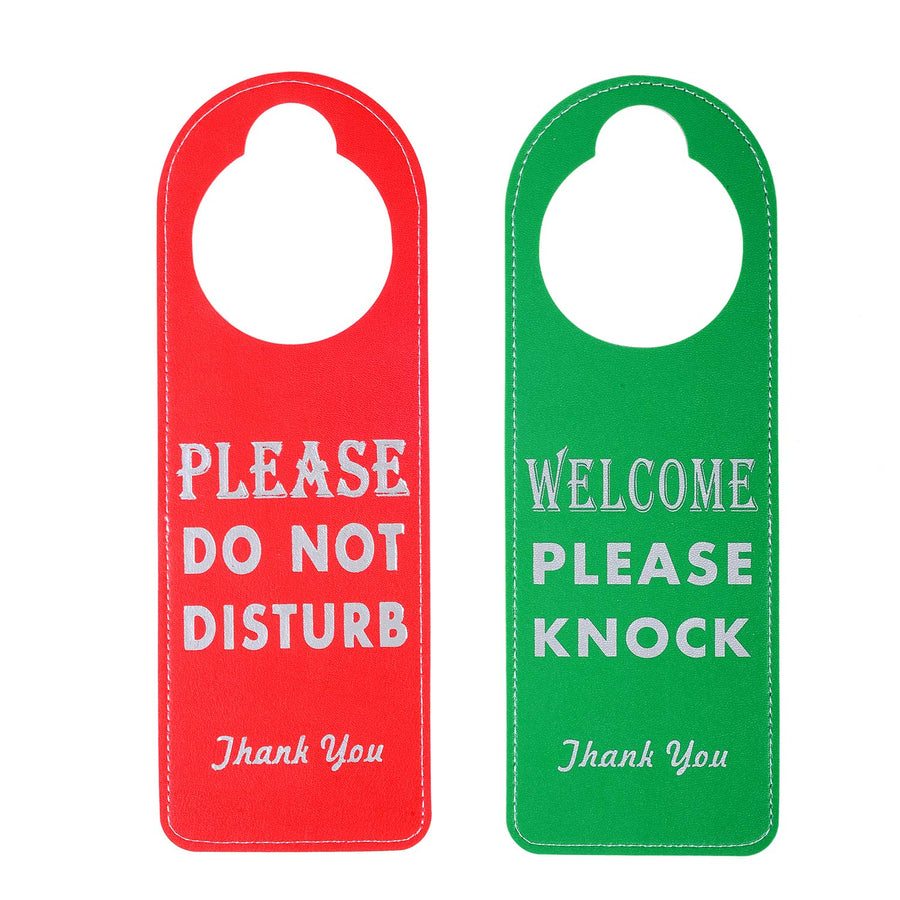 Kichwit Do Not Disturb Door Hanger Sign, 2 Pack Please 