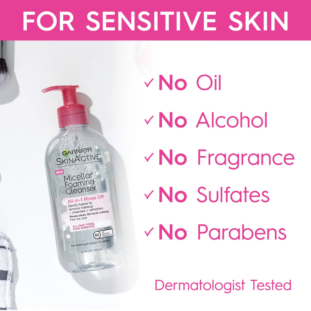 SkinActive Micellar Foaming Face Wash, 6.7 fl. oz.