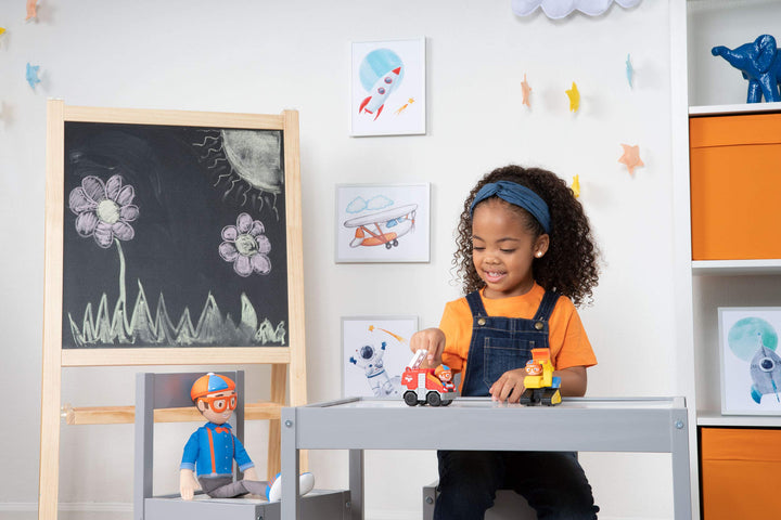 Mini Vehicles, Including Excavator and Fire Truck, Each with a Character Toy Figure Seated Inside - Zoom Around The Room for Free-Wheeling Fun - Perfect for Young Children
