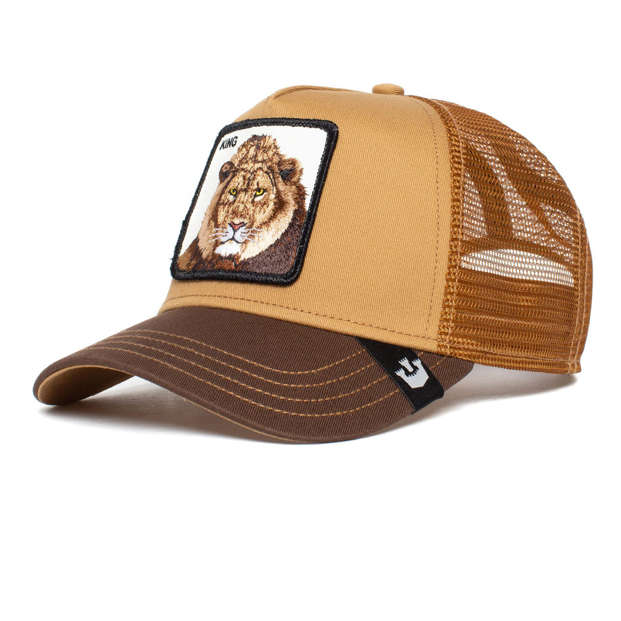The Farm Unisex Original Adjustable Snapback Trucker Hat, Whiskey King Lion, One Size