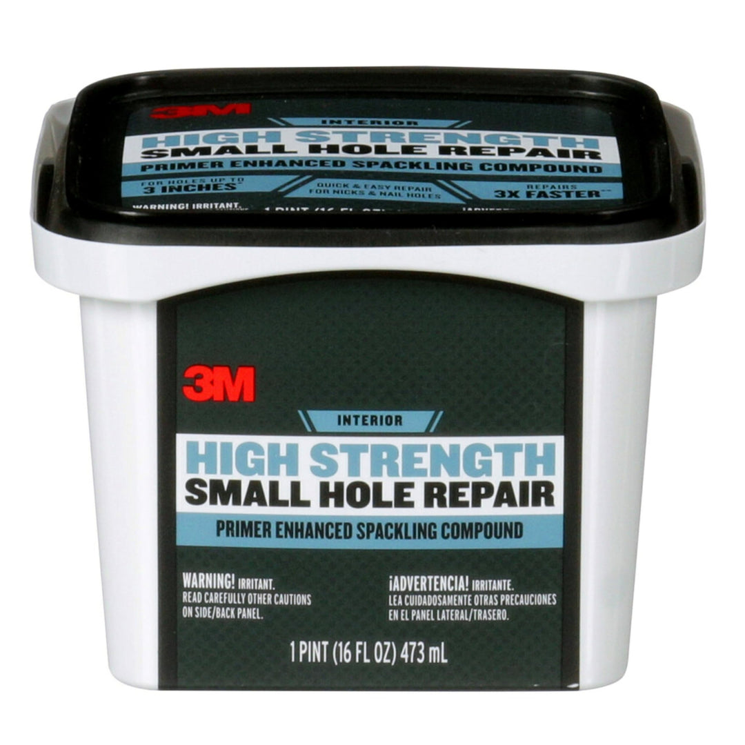 3M High Strength Spackling Compound, 16 oz., Small Hole Repair Primer Enhanced Spackling Compound, Quick & Easy Repair For Nicks & Nail Holes, No Shrinking, Cracking or Sagging (SHR-16-BB)