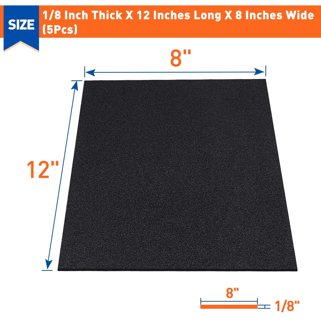 MAGZO 5Pcs Adhesive Foam Padding 1/8 in Thick X 12 in X
