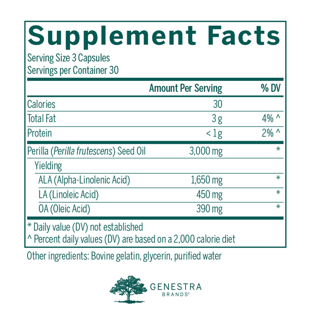 Perilla EFA | Essential Fatty Acid Formula Supports Skin Health | 90 Capsules