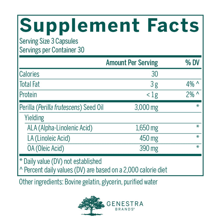 Perilla EFA | Essential Fatty Acid Formula Supports Skin Health | 90 Capsules