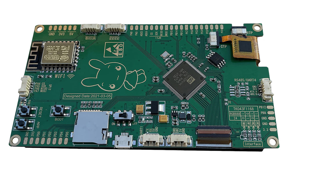 IPS 4.3 Inch TFT LCD Capacitive Touchscreen Development Board 800x480 ESP WiFi Internet of Things Intelligent Display M4 Board TKM32F499