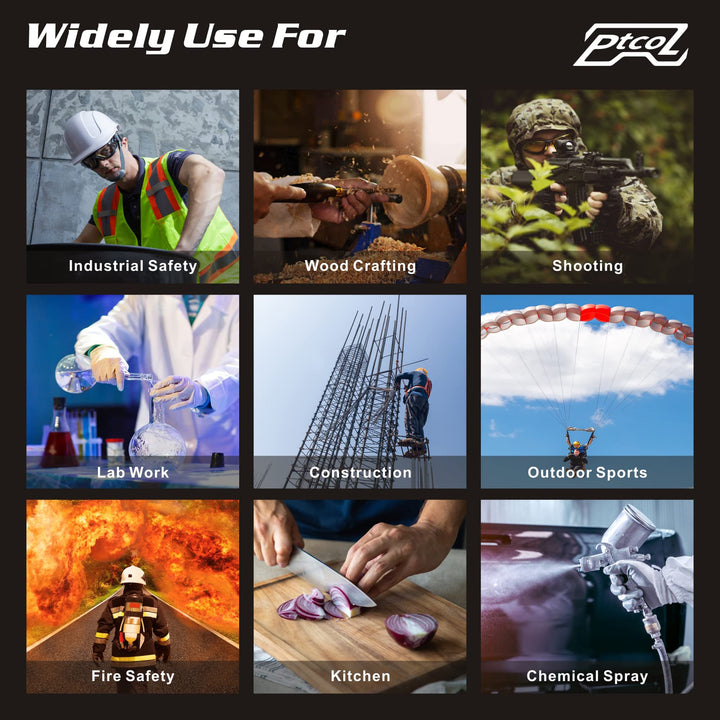 Safety Goggles Anti Fog &amp; Scratch Eye Goggles Safety Protection Lab Goggles Chemistry For Men that Protective Eyewear With Clear Lens,Corded Ear Plugs,Adjustable Strap,Avocado Green Frame