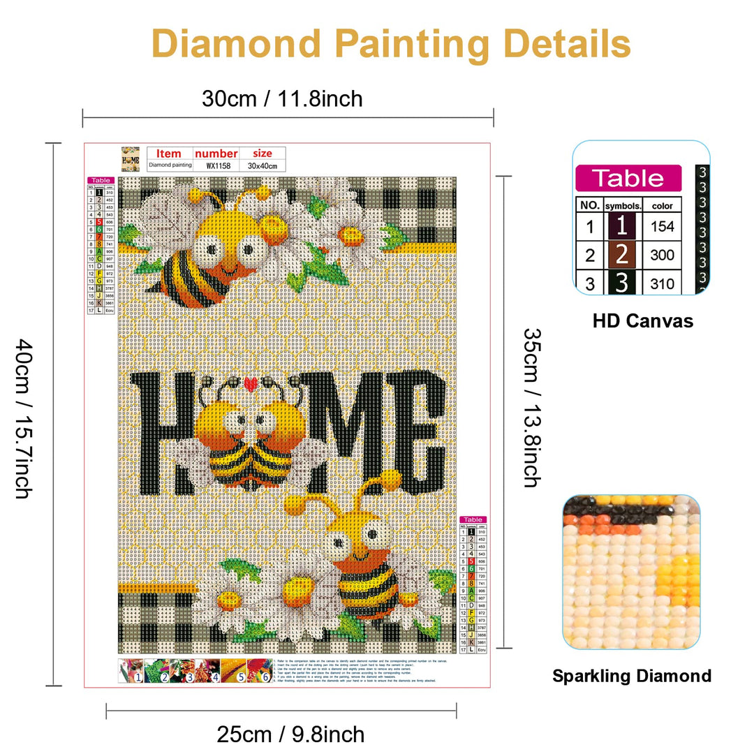NAIMOER DIY 5D Bee Diamond Art Kits for Adults, Round F