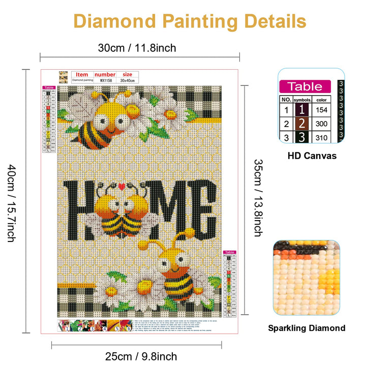 NAIMOER DIY 5D Bee Diamond Art Kits for Adults, Round F