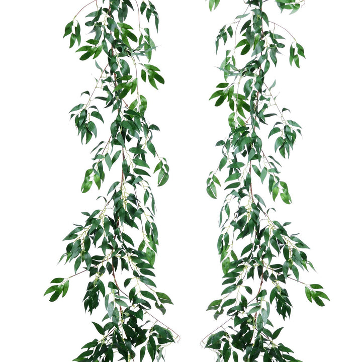 Artiflr 2 Pack Artificial Hanging Leaves Vines, 5.7 Ft 