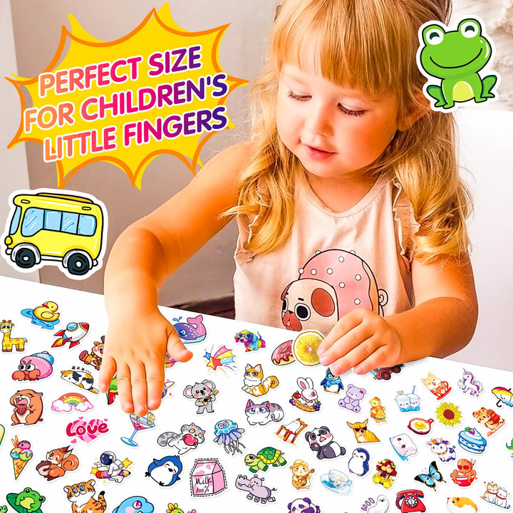 600Pcs Mini Stickers, Phone Case Stickers Waterproof Small Sticker Packs for Laptop, Water Bottle, Cup, Notebook, Vinyl Decals for Kids, Teens, Adults