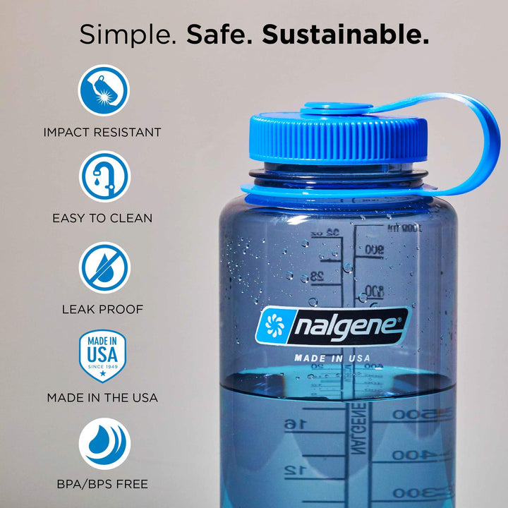 Nalgene Tritan Wide Mouth BPA-Free Water Bottle, REd, 32 oz