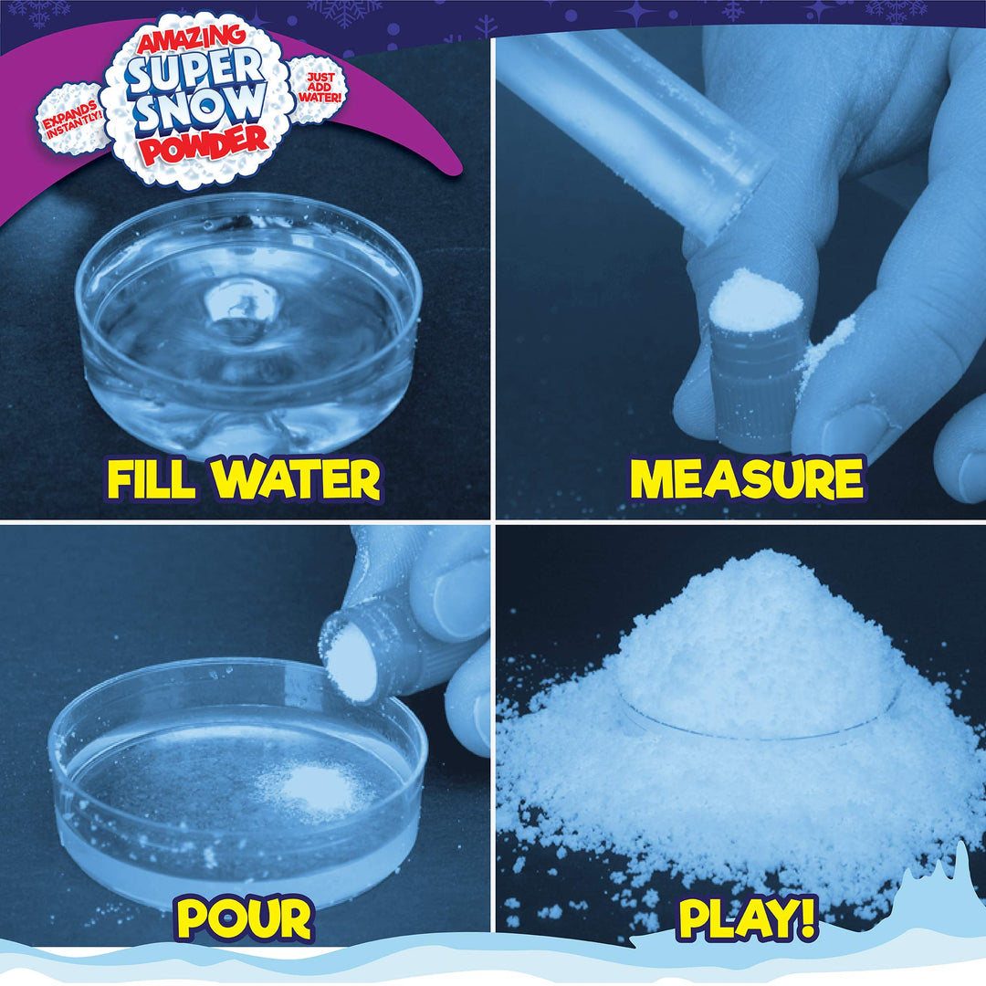 Super Snow Test Tube– Instant Snow Powder, Faux Snow Kit for Kids- Reusable Snow - Make 1 Quart of Snow, Test Tube Science Experiments for Boys Girls Ages 4+