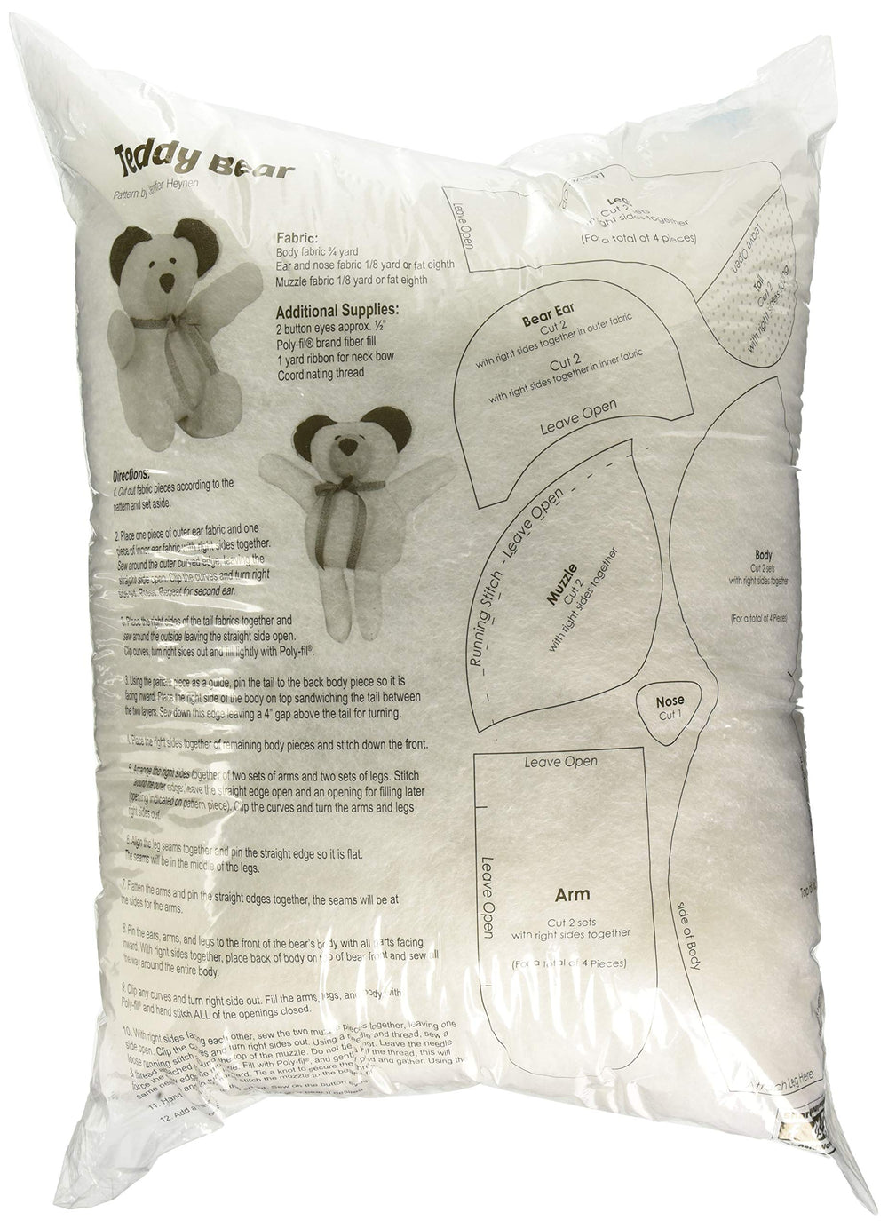Fairfield The Original , Premium Polyester Fiber Fill, Soft Pillow Stuffing, Stuffing for Stuffed Animals, Toys, Cloud Decorations, and More, Machine-Washable Fiber Fill, 16-ounce Bag