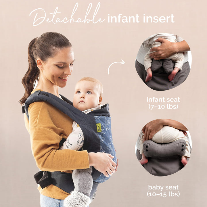 Boba Baby Carrier Classic - Backpack or Front Pack Baby Sling for 7 lb Infants and Toddlers up to 45 pounds (Dusk)