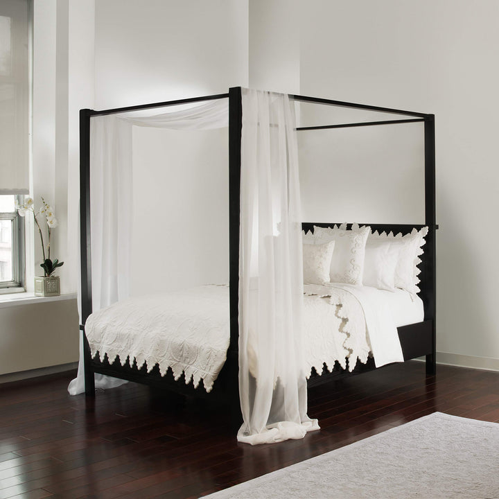 Canopy Bed Scarf, White Sheer, for All Bed Sizes
