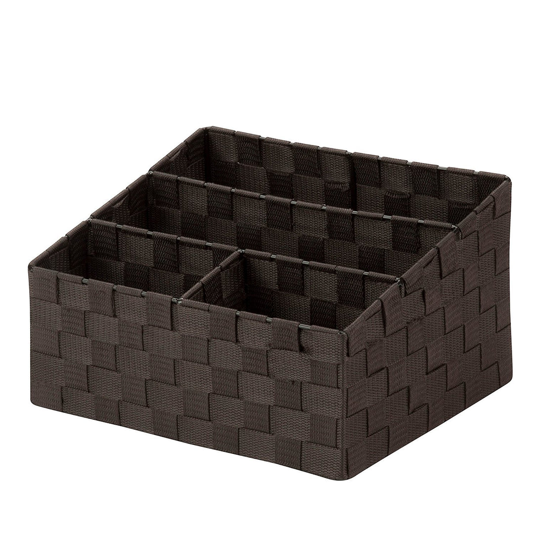 OFC-03611 Woven Mail and File Desk Organizer, 12 x 10.25 x 7, Espresso Brown
