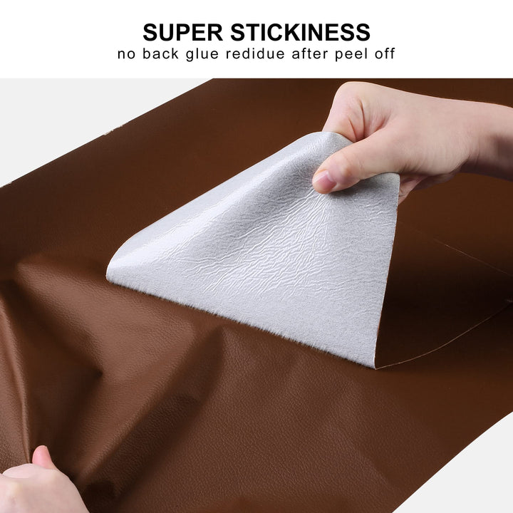Leather Repair Patch for Furniture, 16 x 63Leather Repair Tape self Adhesive,Leather Repair Patch for car seat couches Sofa Jackets Handbags Brown