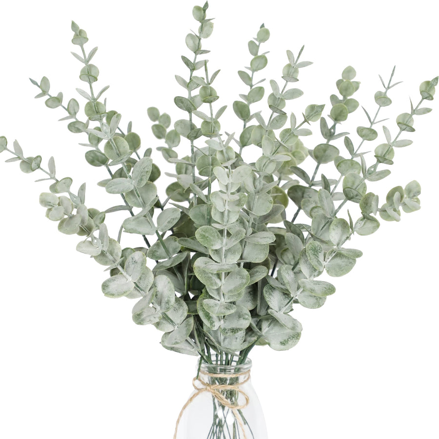 18pcs Eucalyptus Stems Artificial Eucalyptus Leaves Stems Artificial Fake Flowers for Home Office Flowers Bouquet Centerpiece Wedding Decoration Christmas Decor 2024