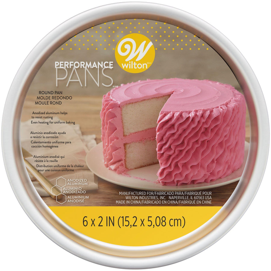 Performance Pans Aluminum Round Cake Pan, 6 x 2 in.
