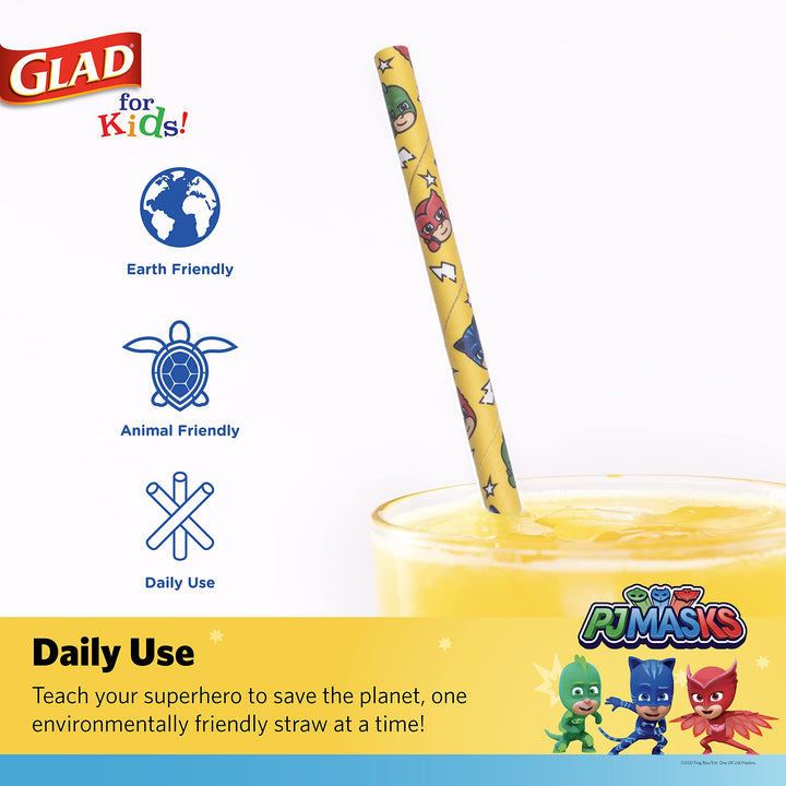 Glad for Kids PJ Masks Paper Straws, 50 Count | Paper S