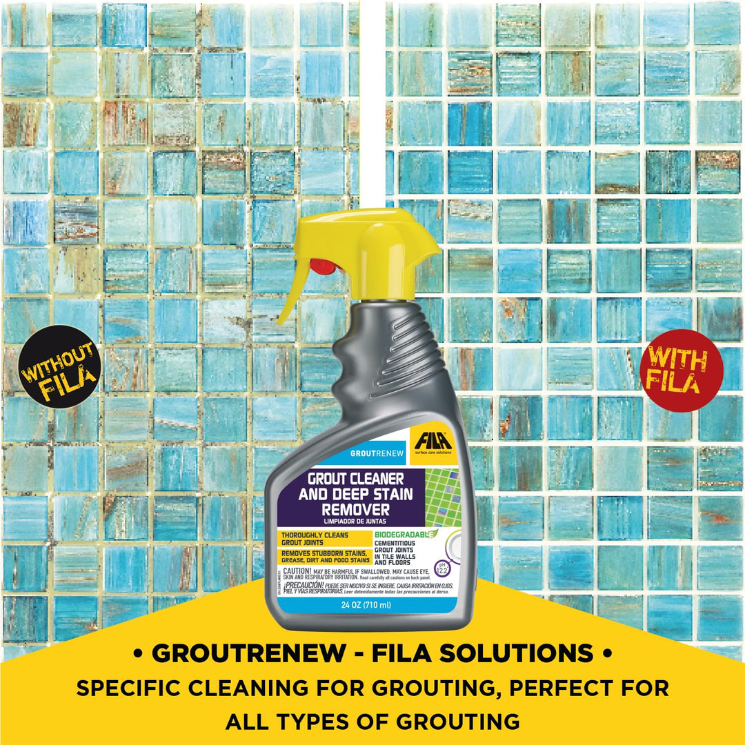 FILA Filagrout Net 24 OZ, Grout Cleaner for Tile Floors, Ceramic Tile and Porcelain Tile, Non-acid and Biodegradable