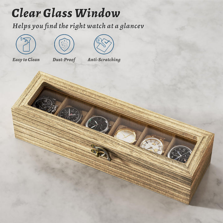 SRIWATANA Watch Box Case Organizer Display for Men Wome
