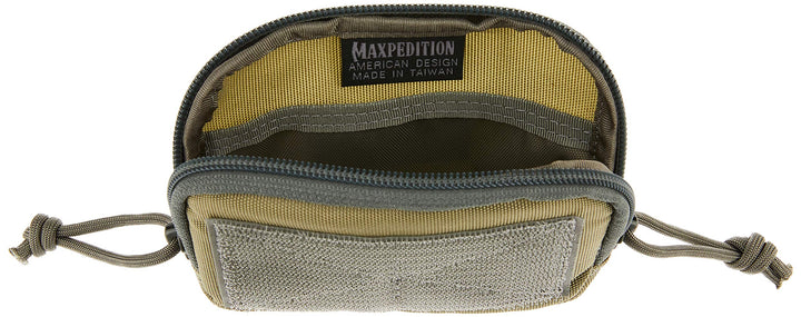 MAXPEDITION Hook-&amp;-Loop 3 x 5 Zipper Pocket (Khaki-Foliage)