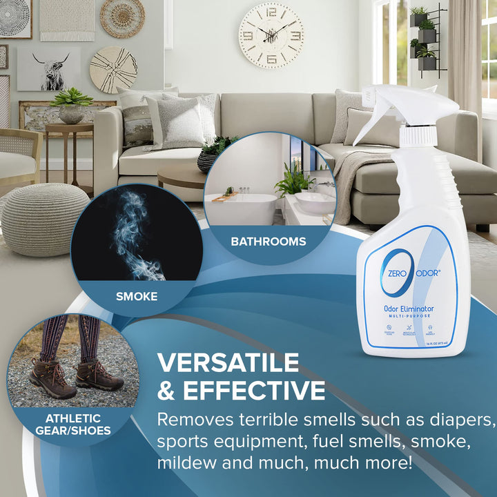 - Multi-Purpose Strong Odor Eliminator for Home, Office, Car, Bathroom, Hotel, Room Deodorizer, and Odor Neutralizer, 16oz