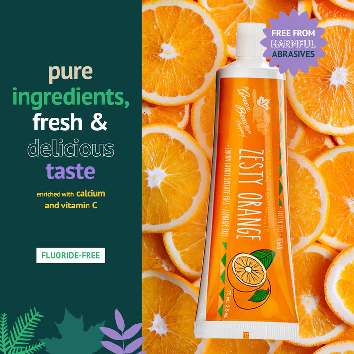 The Green Beaver Zesty Orange Toothpaste 2.5 Oz