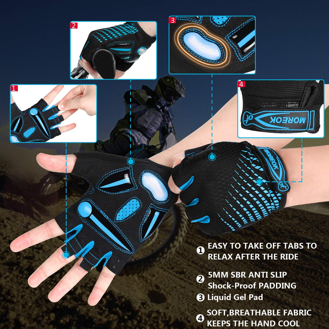 MOREOK-Cycling Gloves Bike Gloves for Men/Women-[5MM Ge