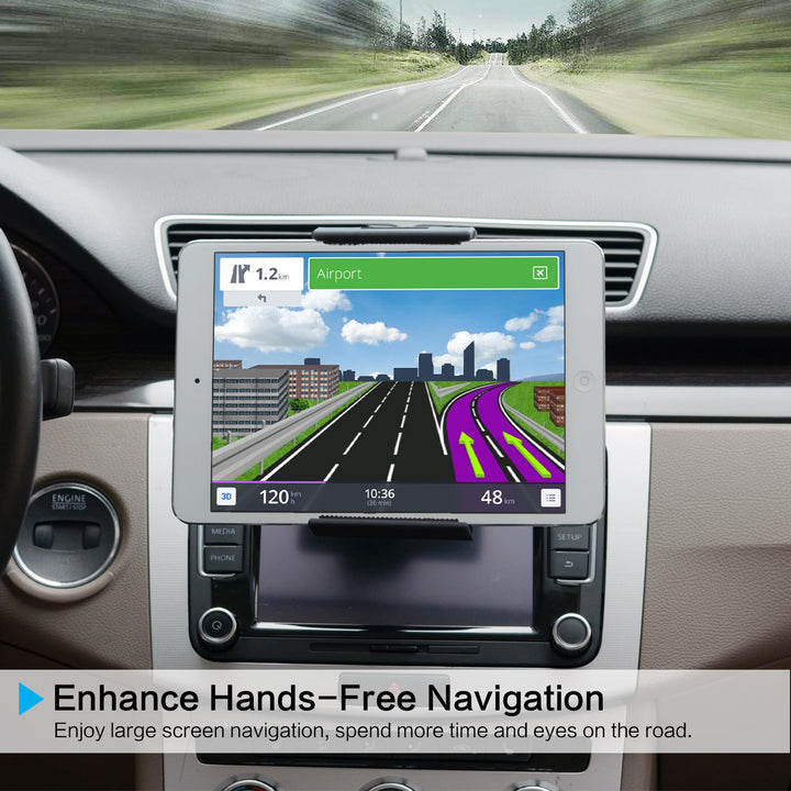 Universal Car Mount [2 in 1] CD Slot Tablet Car Mount for 4.7-11 inch Tablet, Cell Phone Holder for iPhone Samsung Z Fold 5 4 3 2 1, Tablet Car Mount Dash Holder Stand for iPad Pro Air Mini