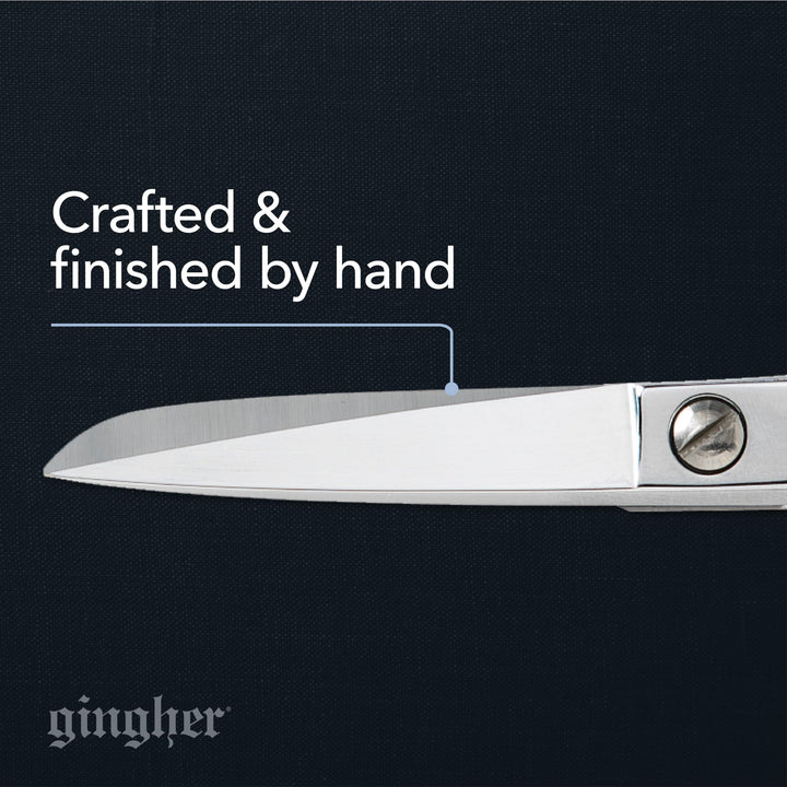Gingher Fabric Scissors - 5 Premium Forged Steel Shears - Sharp Knife Edge Sewing Scissors for Fabric Cutting with Protective Sheath, Ambidextrous Design, Small Craft Scissors