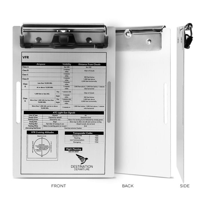 Destination Departure Pilot Kneeboard – Aluminum Pilot 