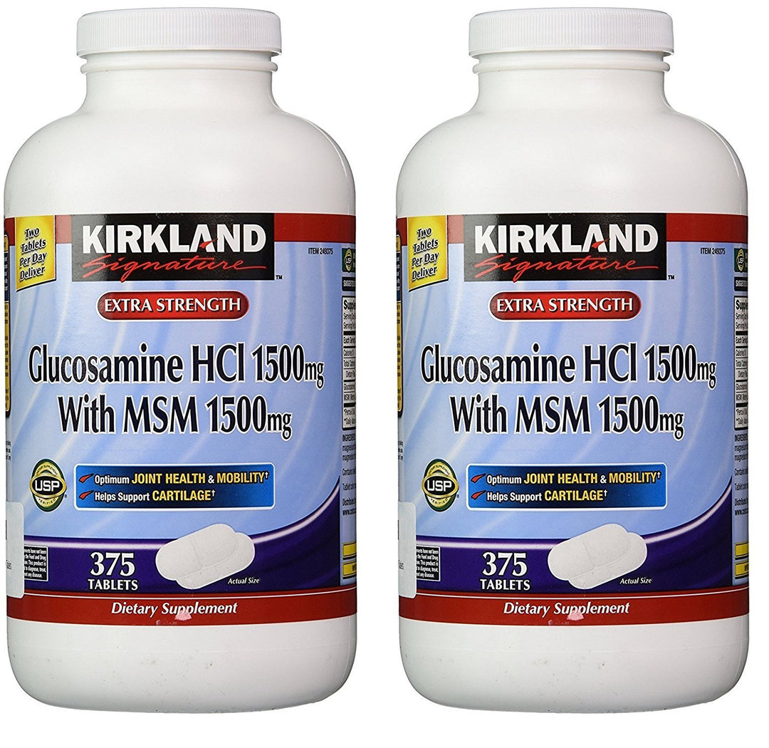 Kirkland Signature Glucosamine with MSM, 375 Tablets (2