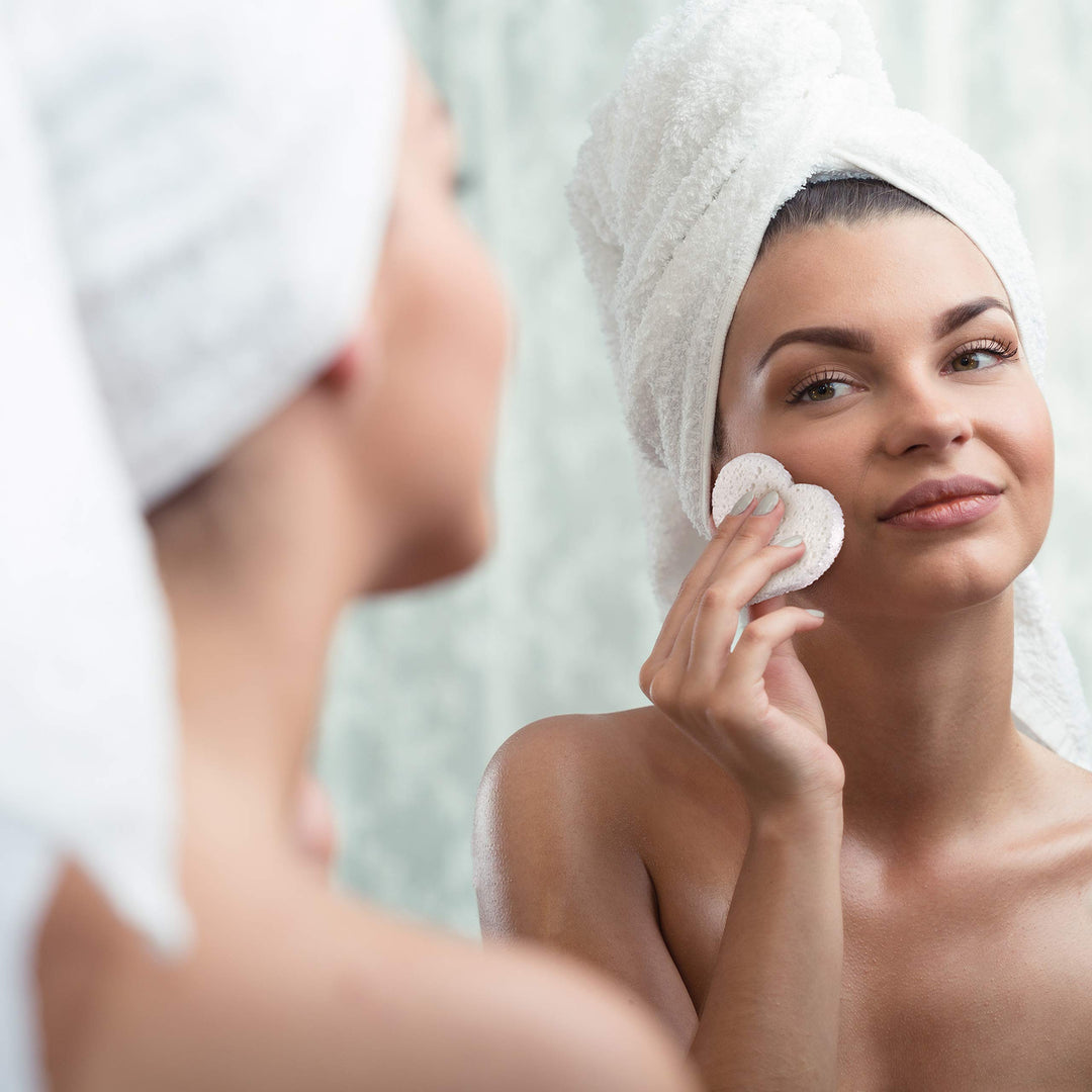 Compressed Facial Sponges for Sensitive Skin Natural Cellulose Sponge for Face Cleansing Exfoliating and makeup removal, Professional use Deep clean and hypoallergenic 80 count - Alba Pura