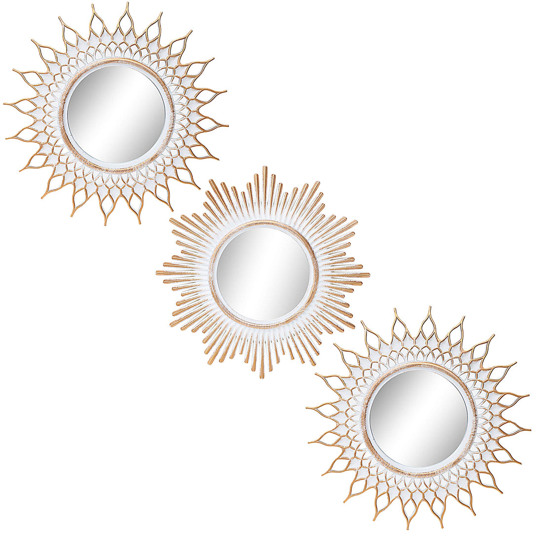 Kelly Miller Brushed Gold Mirrors for Wall Decor Set of