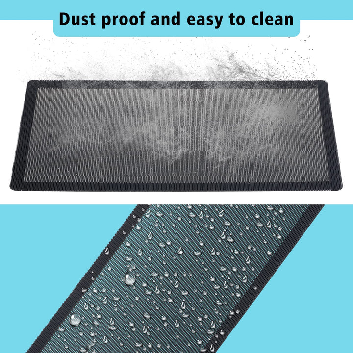 360mm x 120mm PC Case Dust Mesh Filter [2 Pack], Magnetic Frame Computer Fan Dust Mesh PC Cooler Filter Dustproof PVC Cover Grills - Black