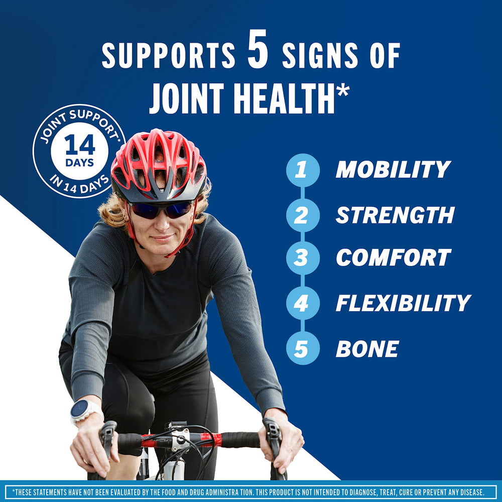 Advanced Glucosamine Chondroitin MSM + Vitamin D3 Joint Support Supplement, Supports Mobility Comfort Strength Flexibility & Bone + Immune Health - 120 Tablets (60 servings)*