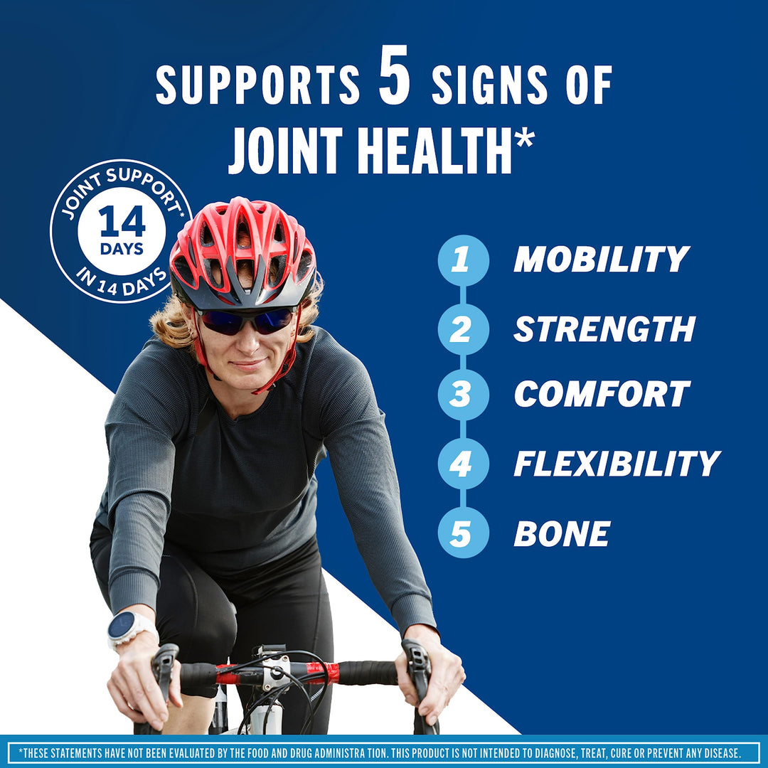 Advanced Glucosamine Chondroitin MSM + Vitamin D3 Joint Support Supplement, Supports Mobility Comfort Strength Flexibility &amp; Bone + Immune Health - 120 Tablets (60 servings)*