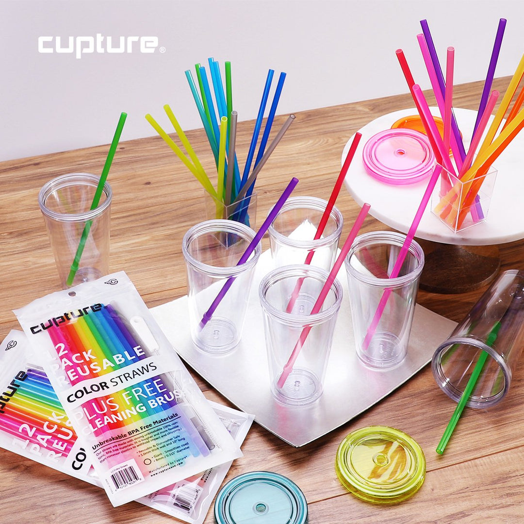 Cupture Reusable &amp; Unbreakable Color Straws - 1