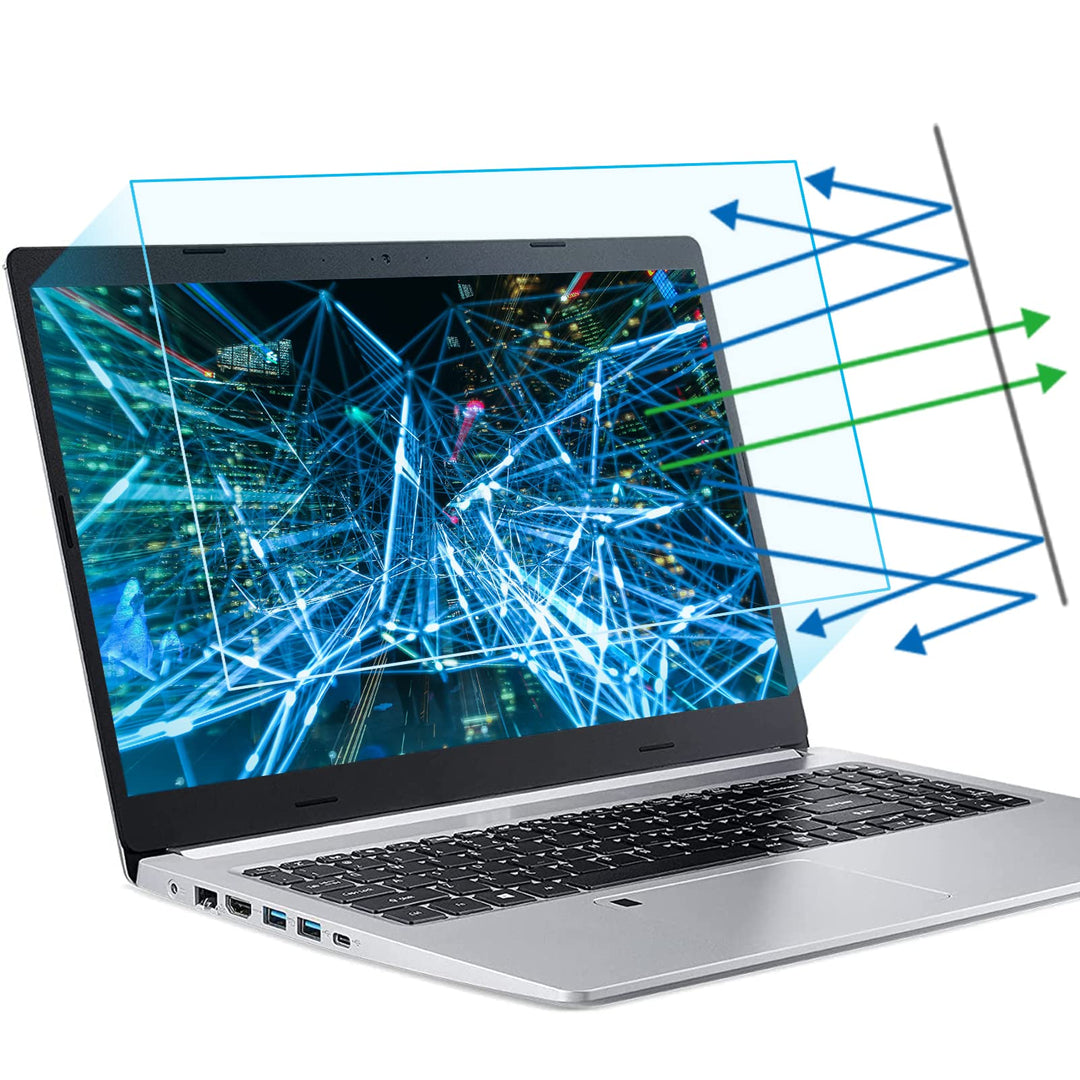 2-Pack 15.6 Inch Anti Blue Light Laptop Screen Protector, Eye Protection Anti Glare Matte Computer Screen Cover for 15.6 Laptop with 16:9 Aspect Ratio, Reduce Eye Strain and Touch Sensitive